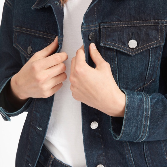 Everlane The Denim Jacket - Vintage Dark Blue Wash - Picture 4 of 8
